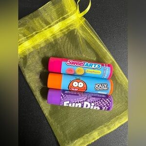 Set of 3 brand new lip balm candy chapsticks